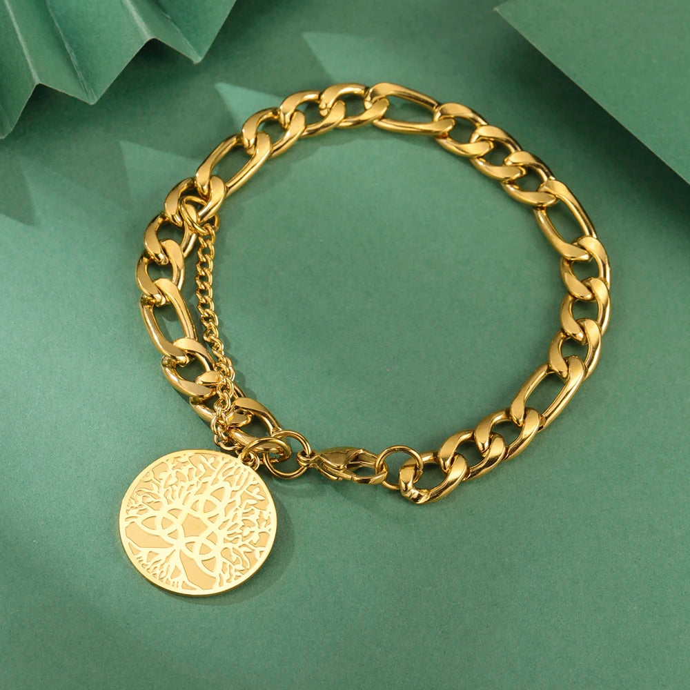 Triquetra-Armband Knoten der Dreifaltigkeit Gold