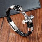 Schwarzes gedrehtes Anker-Armband