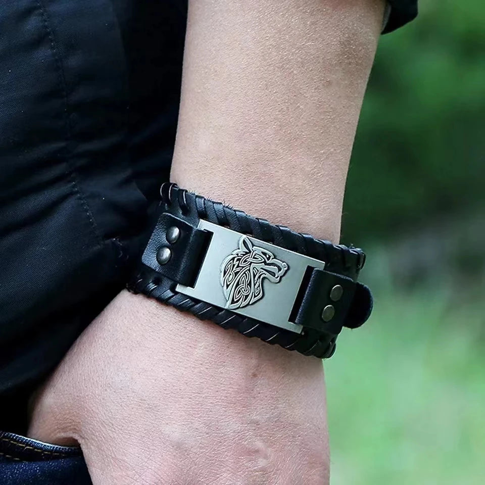 Viking Wolf Fenrir Armband silber