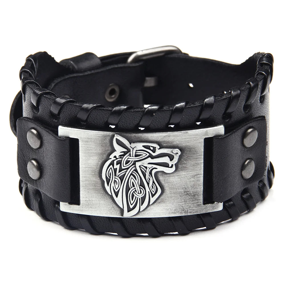 Viking Wolf Fenrir Armband silber