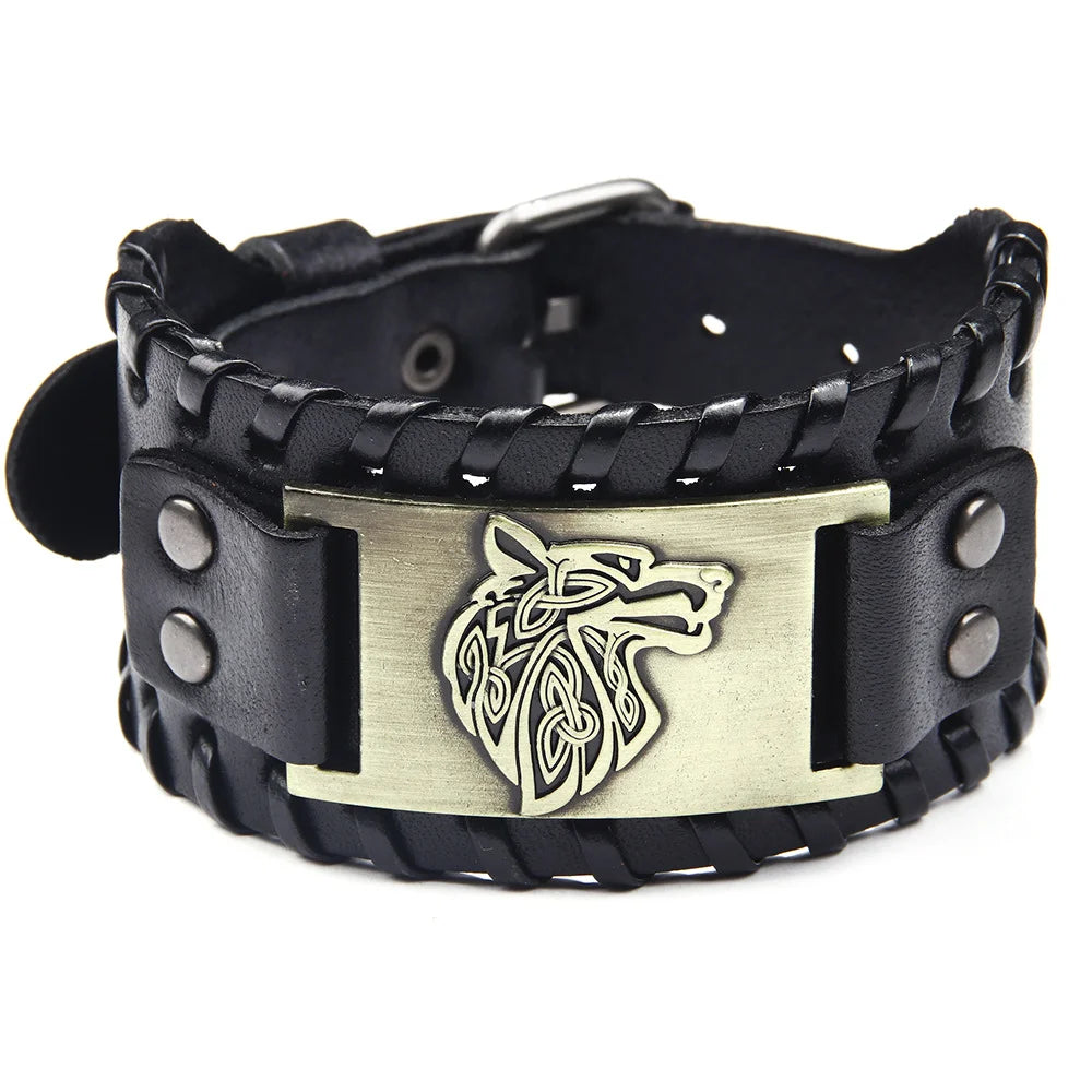 Viking Wolf Fenrir Armband gold
