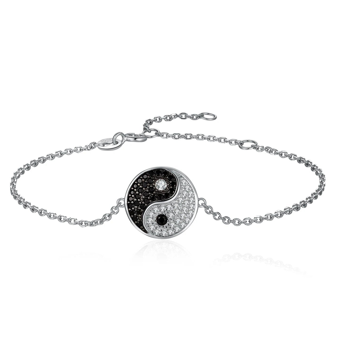 Yin-Yang-Armband mit Strass