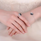 Yin-Yang-Armband mit Strass