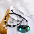 Armbänder für Paare mit leuchtender Perle, Herz- und Schlüssel-Gourmette 1