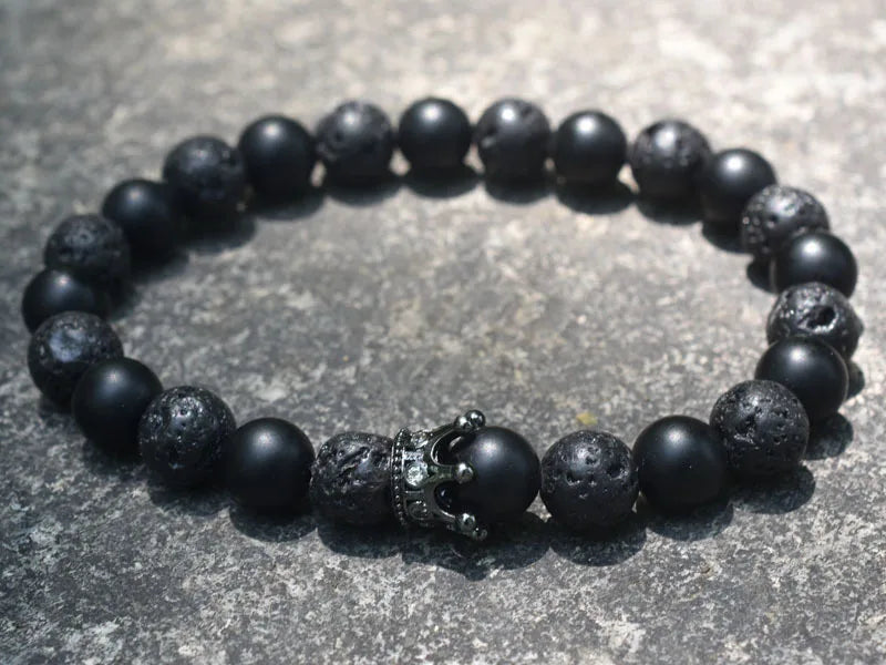 Armbänder für Paare Gourmette Krone König & Königin