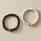 Armbänder für Paare Gourmette Krone König & Königin