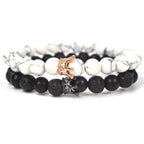 Armbänder für Paare Gourmette Krone König & Königin