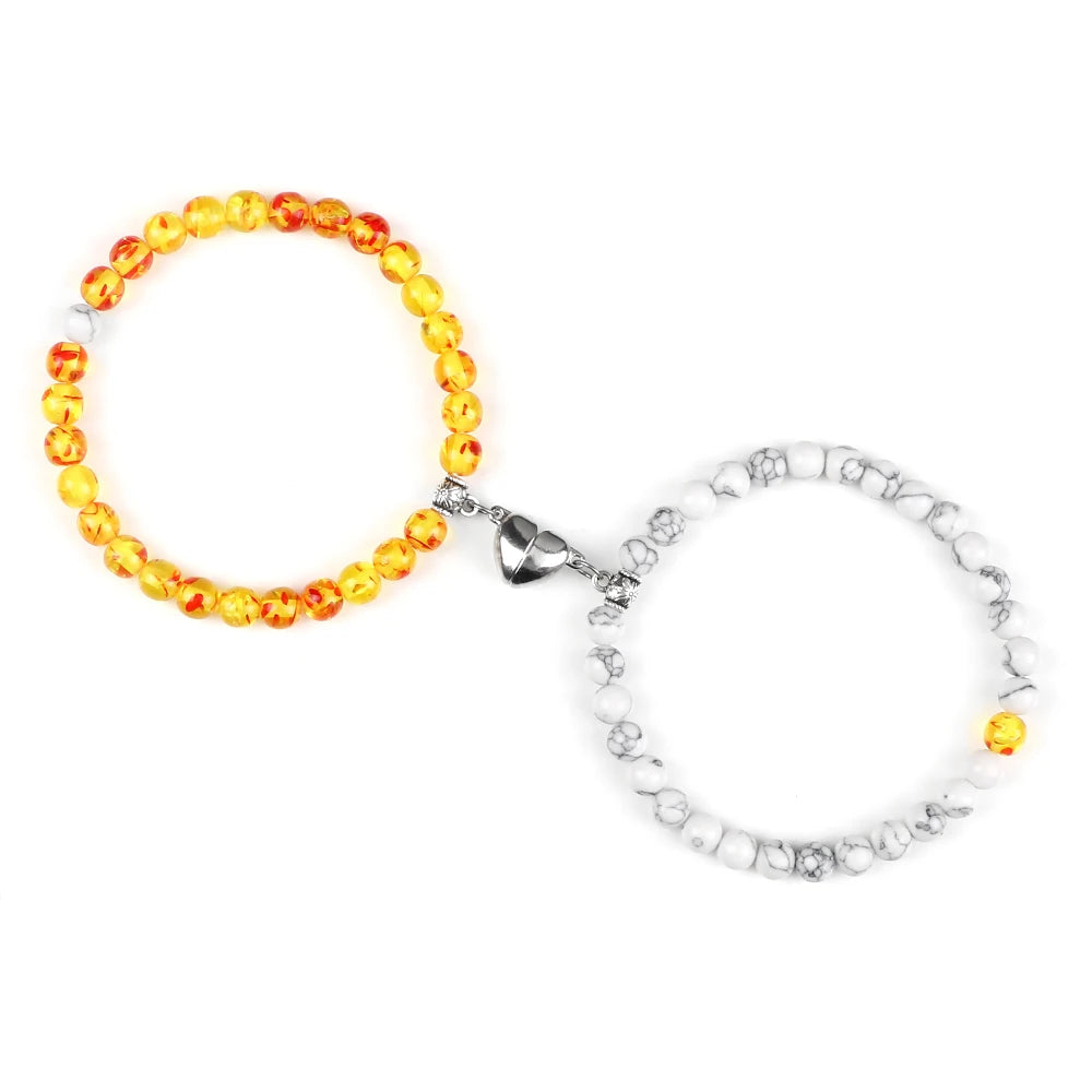 Magnetische Perlen-Armbänder für Paare 
