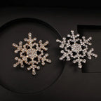 Winter Schneeflocken Brosche Damen Gold
