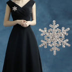 Winter Schneeflocken Brosche Damen Silber