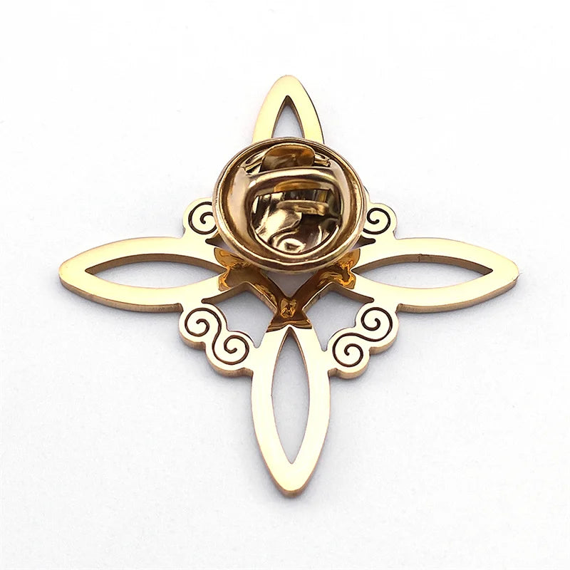 Hexenknoten Brosche Wicca Schutz Pins 