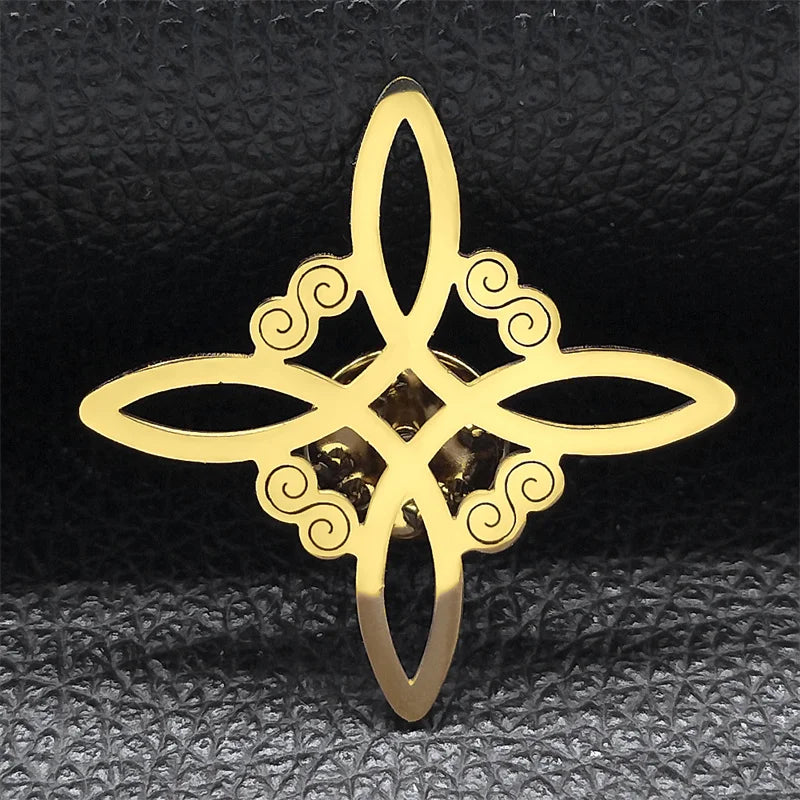 Hexenknoten Brosche Wicca Schutz Pins 