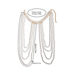 Schulterkette für Damen mit Perlen - Schmuck für Schlüsselbein & Schulter