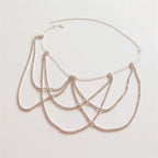 Strass-Oberschenkelschmuck – Beinschmuck für Damen, Silber
