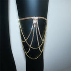 Strass-Oberschenkelschmuck – Beinschmuck für Damen, Gold