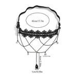 Schwarze Oberschenkelskette - Körper-Oberschenkel Schmuck Damen Bein