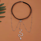 Schlangen Oberschenkelkette Bein - Körper Schmuck Oberschenkel Frau Silber