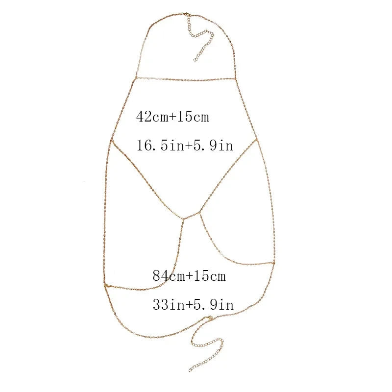 Damen-Dekolleté-Kette Brustschmuck