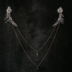 Hochzeits-Rückenketten-Halskette Rückenschmuck Damen Silber