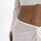 Hüftkette - Taille- und Bauchschnuck für Damen Silber