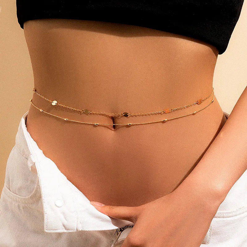 Hüftkette - Taille- und Bauchschmuck für Frauen Gold