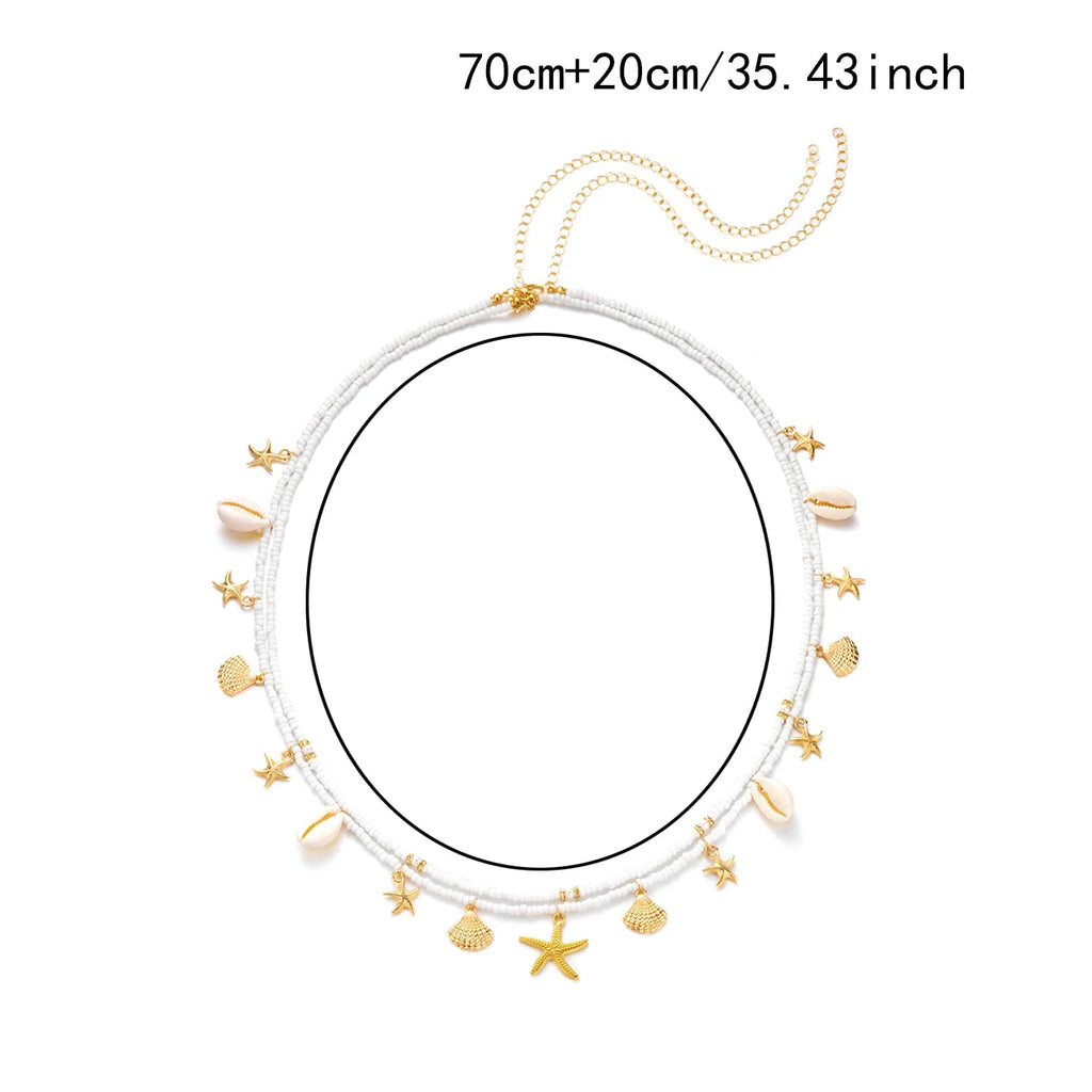Muschel-Hüftkette - Taille- und Bauchkette für Damen 
