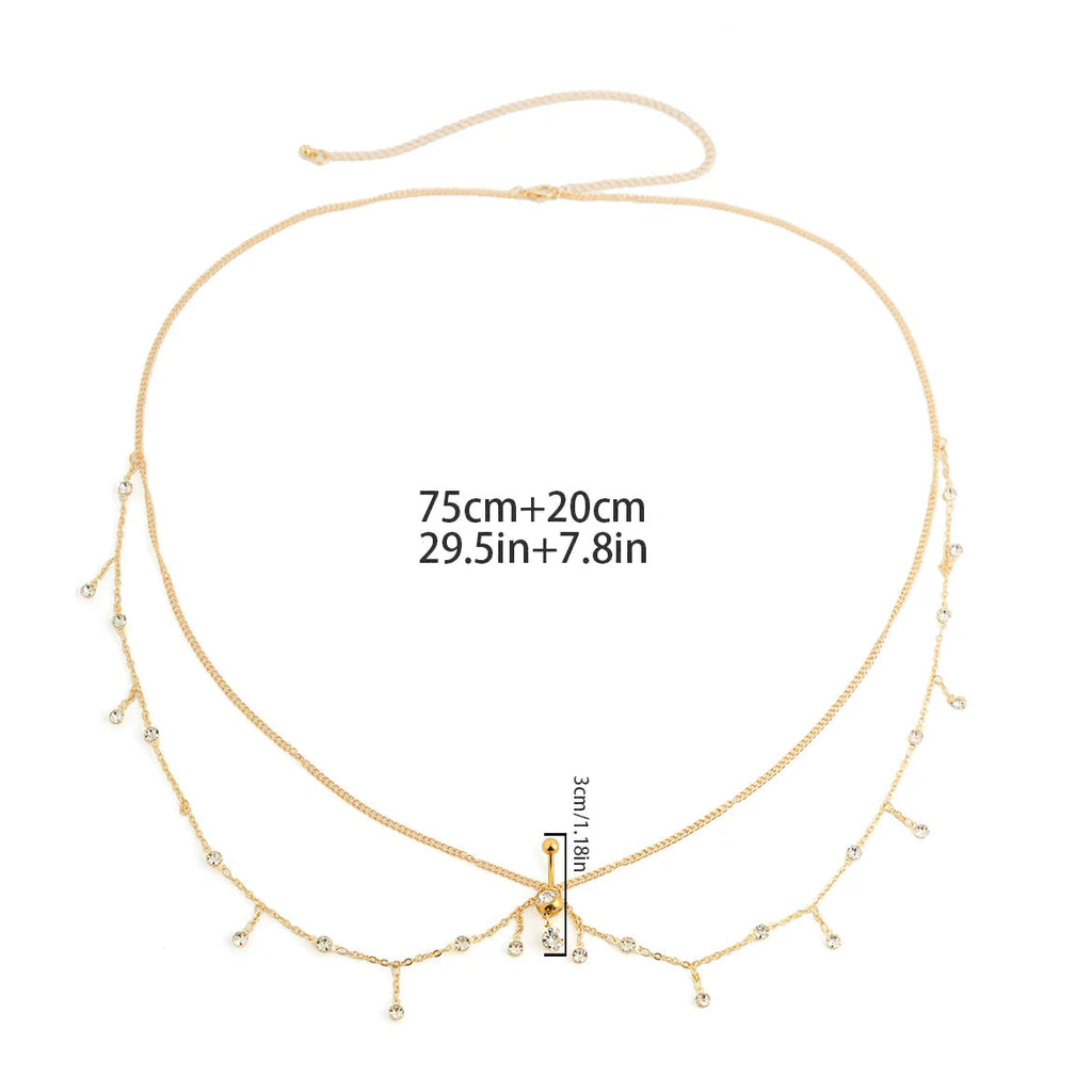 Hüft- und Bauchkette - Taillen- und Bauchschmuck für Damen