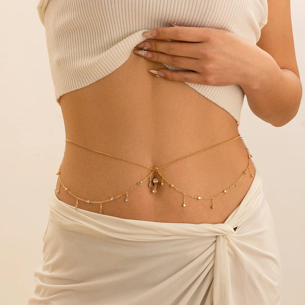 Hüft- und Bauchkette - Taillen- und Bauchschmuck für Damen Gold