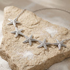 Seestern-Hüftkette - Taillen- und Bauchtier-Schmuck für Damen silber