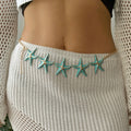 Seestern-Hüftkette - Taillen- und Bauchtier-Schmuck für Damen blau