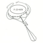 Fußkette - Goldfarbener Fußschmuck für Damen