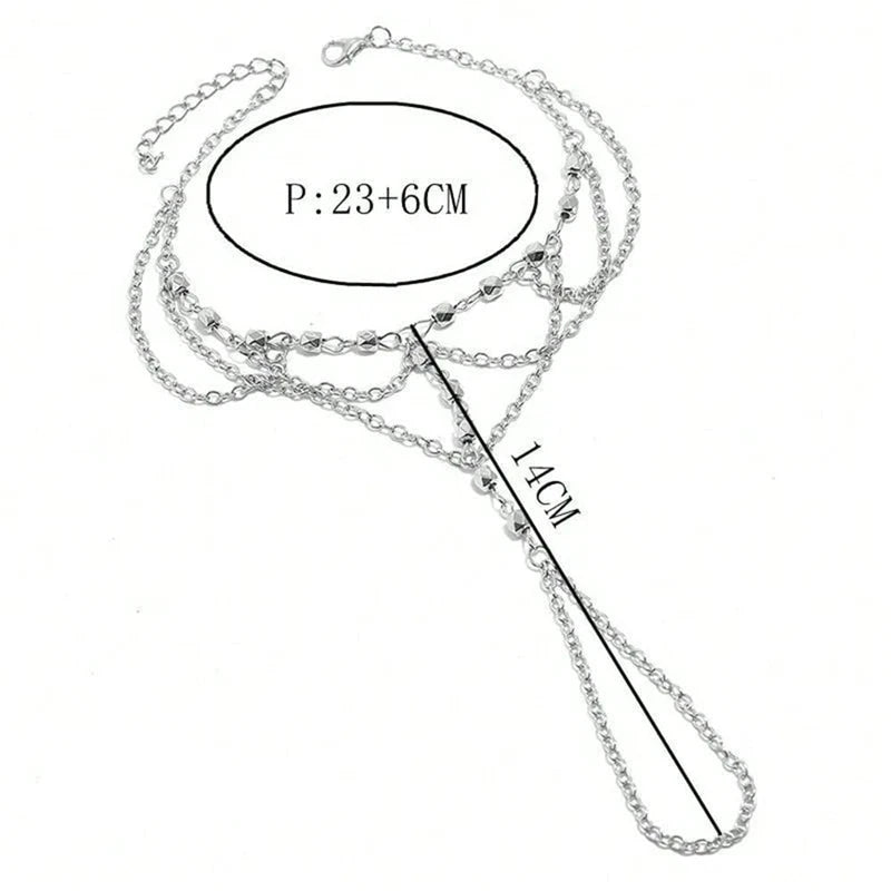 Goldene Fußkette - Fußschmuck für Damen