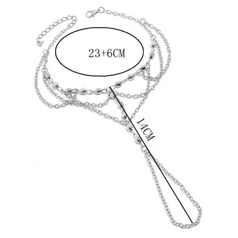 Fußkette mit weißen Perlen - Damenschmuck für den Fuß