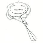 Fußkette mit goldenen Perlen - Fußschmuck für Damen