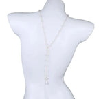Rückenkette für Damen - Rücken-Collier mit Perlen