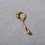 Creolen-Ohrclips Feiner Wassertropfen Gold