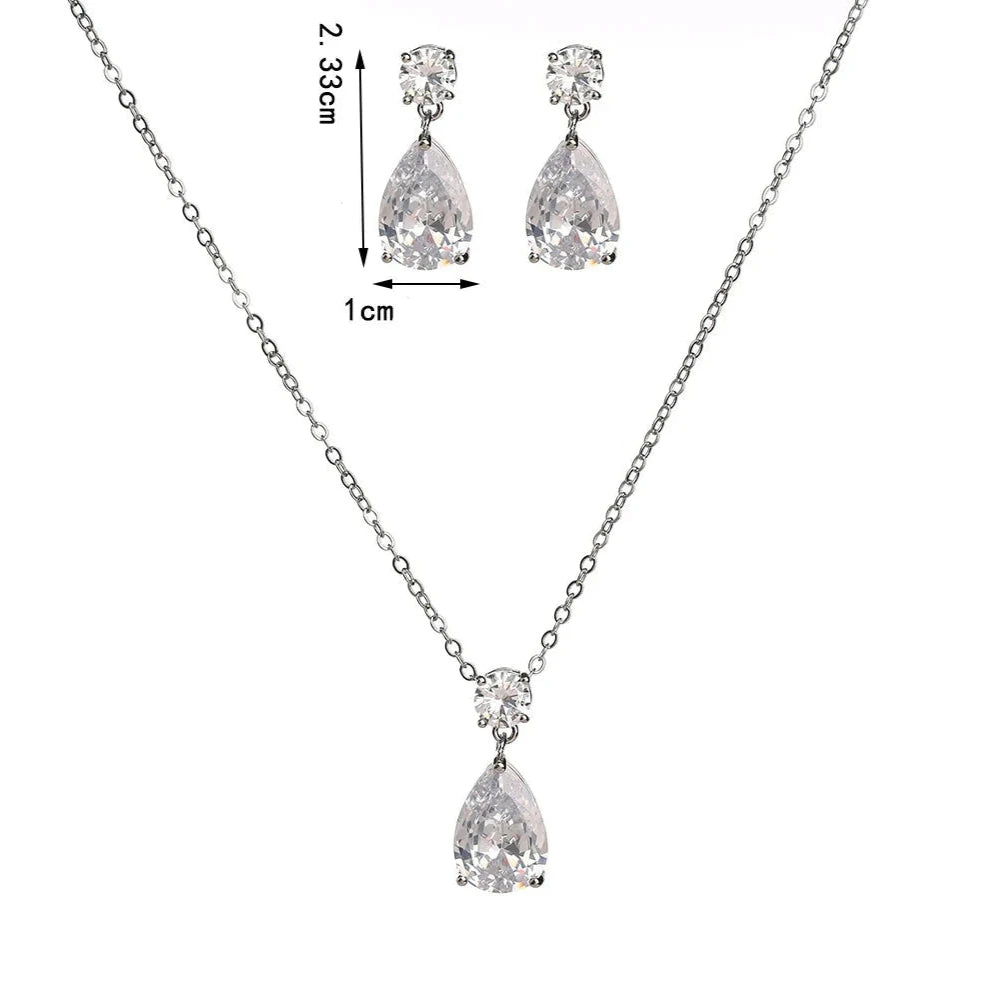 Schmuckset mit 3 Wassertropfen 