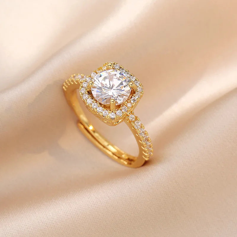 Schmuckset mit 3 Zirkonsteinen 