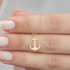 Anker-Halskette für Damen, Gold