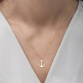 Anker-Halskette für Damen, Gold