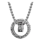 Collier anti-stress avec pendentif rotatif mantra bouddhiste