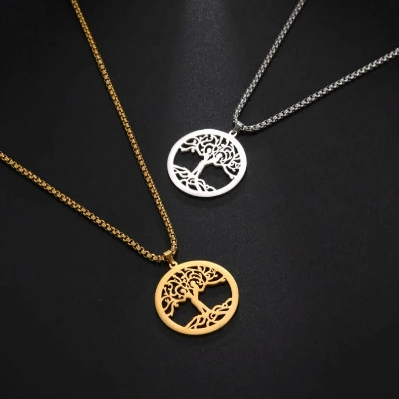 Lebensbaum-Armband Gliederkette in Silber- oder Goldfarbe