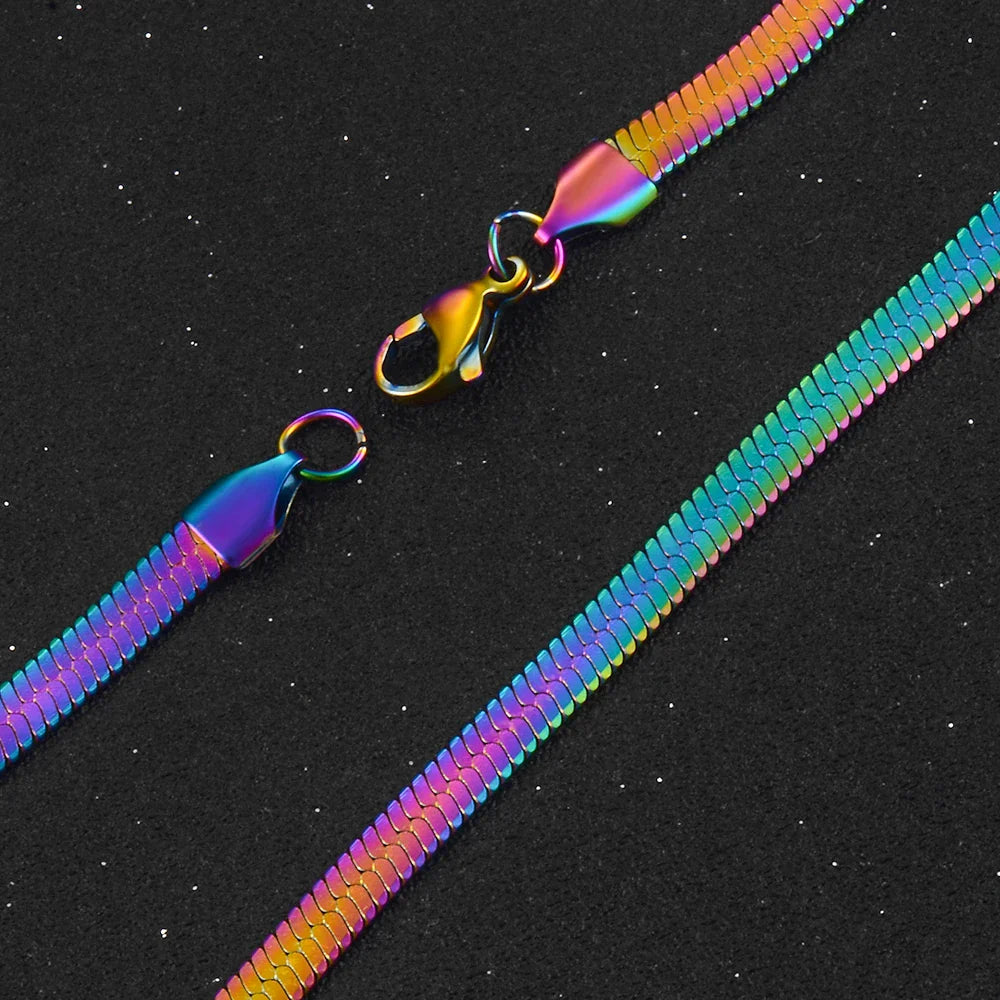Halskette mit Regenbogen-Anhänger für Herren oder Damen