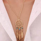 Dreamcatcher Halskette Gold 
