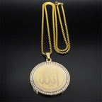 Halskette mit Anhänger Amulett Allah arabisch islamisch muslimisch gold