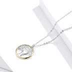 Halskette mit Lebensbaum-Anhänger für Damen mit Zirkonia