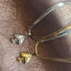 Halskette mit Pilzanhänger Gold