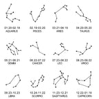 Halskette mit Sternbild-Anhänger Tierkreiszeichen