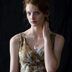 Halskette mit Halbmond-Anhänger 7 Chakren