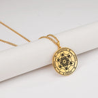 Halskette mit Metatron Würfel Anhänger gold